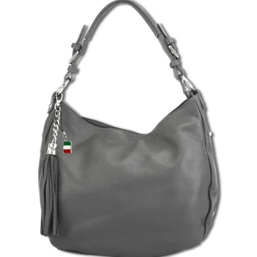 Florence Echtleder Hobo Bag Damen grau OTF134K