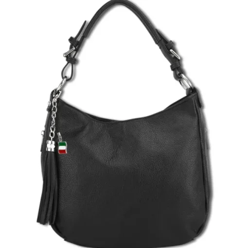 Florence Echtleder Hobo Bag Damen schwarz OTF134S