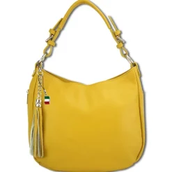 Florence Echtleder Hobo Bag Damen gelb OTF134Y