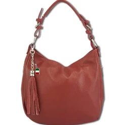 Florence Echtleder Hobo Bag Damen dunkelrot OTF134R