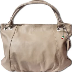 Florence Echtleder Hobo Bag Damen helltaupe Henkeltasche OTF128C