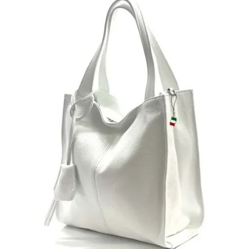 Florence Echtleder Hobo Bag Damen weiß OTF155W