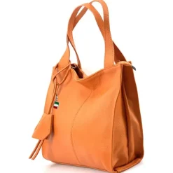 Florence Echtleder Hobo Bag Damen orange OTF155O