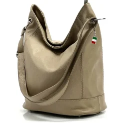 Florence Echtleder Hobo Bag Damen taupe OTF159C