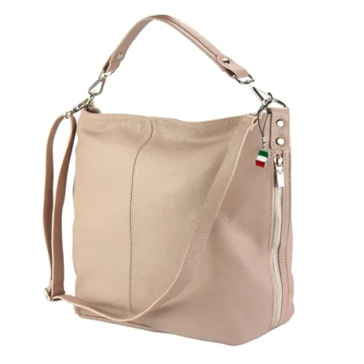 Florence Echtleder Hobo Bag Damen rosa OTF138A