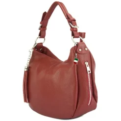 Florence Echtleder Hobo Bag Damen dunkelrot OTF134R