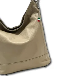 Florence Echtleder Hobo Bag Damen taupe OTF159C