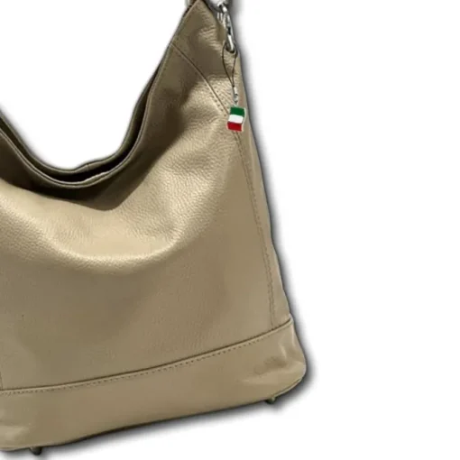 Florence Echtleder Hobo Bag Damen taupe OTF159C