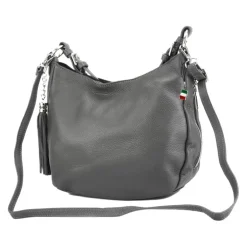 Florence Echtleder Hobo Bag Damen grau OTF134K
