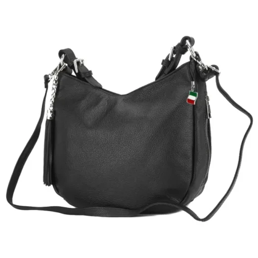 Florence Echtleder Hobo Bag Damen schwarz OTF134S