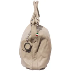 Florence Echtleder Hobo Bag Damen helltaupe Henkeltasche OTF128C