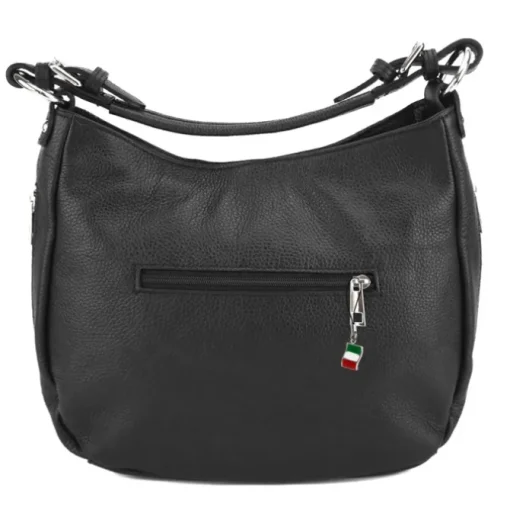 Florence Echtleder Hobo Bag Damen schwarz OTF134S