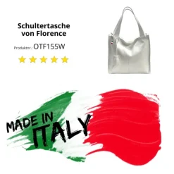Florence Echtleder Hobo Bag Damen weiß OTF155W