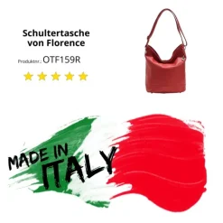 Florence Echtleder Hobo Bag Damen rot OTF159R