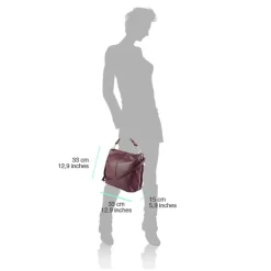 Florence Echtleder Hobo Bag Damen rosa OTF138A