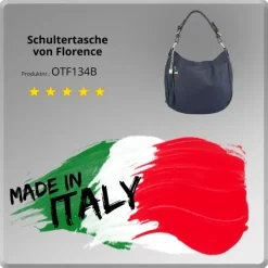Florence Echtleder Hobo Bag Damen blau OTF134B