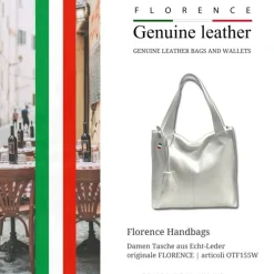 Florence Echtleder Hobo Bag Damen weiß OTF155W