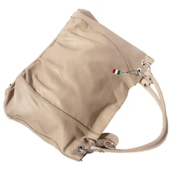 Florence Echtleder Hobo Bag Damen helltaupe Henkeltasche OTF128C