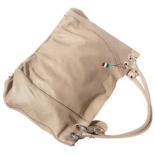 Florence Echtleder Hobo Bag Damen helltaupe Henkeltasche OTF128C