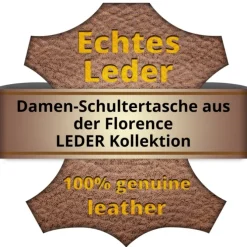 Florence Echtleder Hobo Bag Damen taupe OTF159C