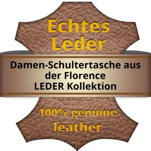 Florence Echtleder Hobo Bag Damen rot OTF159R