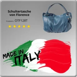 Florence Echtleder Hobo Bag Damen türkis Henkeltasche OTF128T
