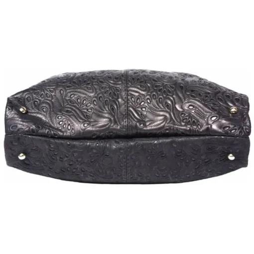 Florence florale Echtleder Hobo Bag Damen schwarz braun OTF111S