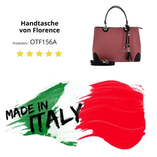 Florence Handtasche Damen Echtleder altrosa OTF156A