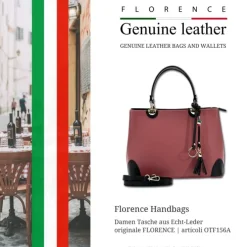 Florence Handtasche Damen Echtleder altrosa OTF156A