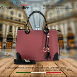 Florence Handtasche Damen Echtleder altrosa OTF156A