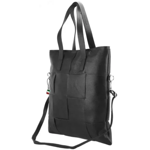 Florence Henkeltasche Tote Bag echtes Leder schwarz OTF116S