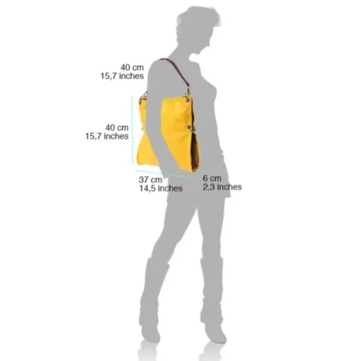 Florence Hobo Bag schwarz Echtleder Damen OTF102S