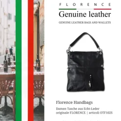 Florence Hobo Bag schwarz Echtleder Damen OTF102S