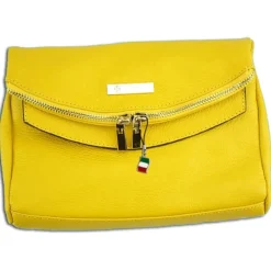 Florence 2in1 Damen Clutch echtes Leder Tasche gelb OTF803Y