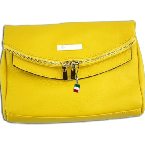 Florence 2in1 Damen Clutch echtes Leder Tasche gelb OTF803Y