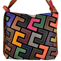 Florence ital. Damen Shopper Echtleder Patchwork OTM101U