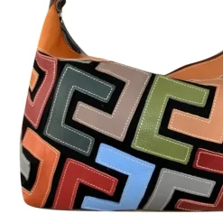 Florence ital. Damen Shopper Echtleder Patchwork OTM101T