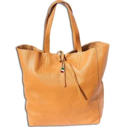 Florence ital. Shopper Echtleder Damen Business cognac OTF112N