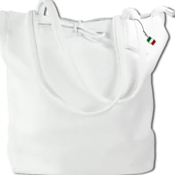 Florence ital. Shopper Echtleder Damen Business weiß OTM107W