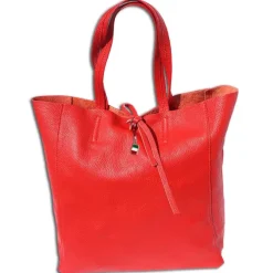 Florence ital. Shopper Echtleder Damen Business rot OTF112R