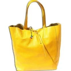 Florence ital. Shopper Echtleder Damen Business gelb OTF112Y