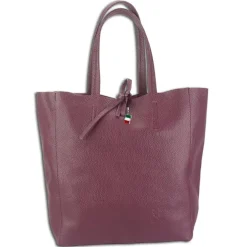 Florence ital. Shopper Echtleder Damen Business bordeaux OTF112D