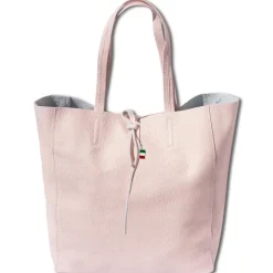 Florence ital. Shopper Echtleder Damen Business rosa OTF112A