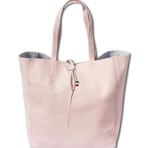 Florence ital. Shopper Echtleder Damen Business rosa OTF112A