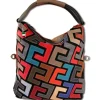 Florence ital. Shopper Echtleder Damen Patchwork farbig OTM101F