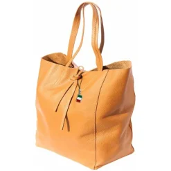 Florence ital. Shopper Echtleder Damen Business cognac OTF112N