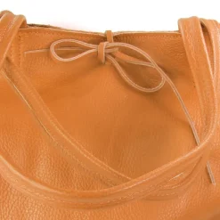 Florence ital. Shopper Echtleder Damen Business tan OTM107C
