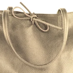 Florence ital. Shopper Echtleder Damen Business taupe OTM107N