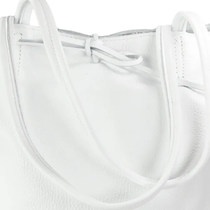 Florence ital. Shopper Echtleder Damen Business weiß OTM107W