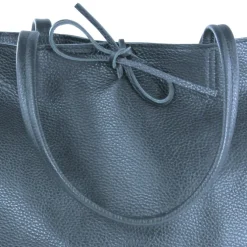 Florence ital. Shopper Echtleder Damen Business blau OTM107B